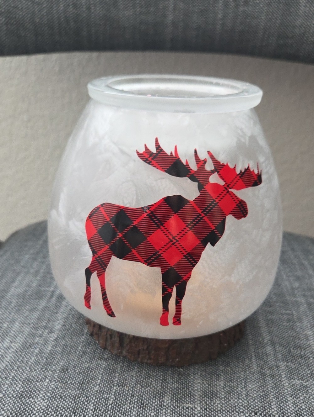 Scentsy Red and Black Plaid Moose Wax Warmer